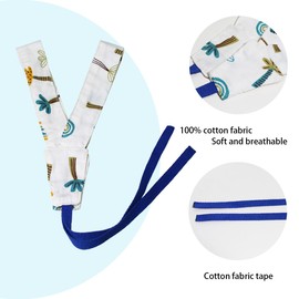 GZFQJJ Non-slip Nebulizer Head Attachment Strap for Cold Mist Inhaler Adjustable Head Attachment Strap for Children's Nebulizer Mask Accessory Children's Mask Attachment Strap (Blue Tree)