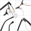 Half frame Retro Semi Rimless Clear Lens Glasses Blue Blocking
