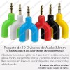 Mercader Digital Paquete De 10 Divisor Audio Splitter Jack 3.5mm