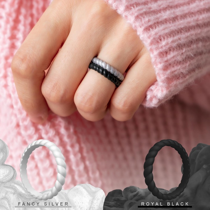 Saco Band Silicone Ring for Women - 3mm Width 2.5mm