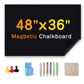Babenoun Chalkboard Wallpaper Stick and Peel, 36" x 48" Magnetic Chalk Board Contact Paper with Adhesive on Wall for School, Office, Kitchen Fridge, Kids Drawing with Dustless Chalk