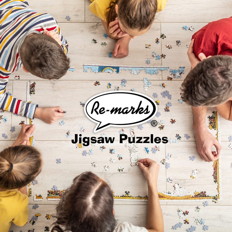 Re-marks “Dog Tales” Literary Collage Puzzle, 1,000-Piece Jigsaw Puzzle for