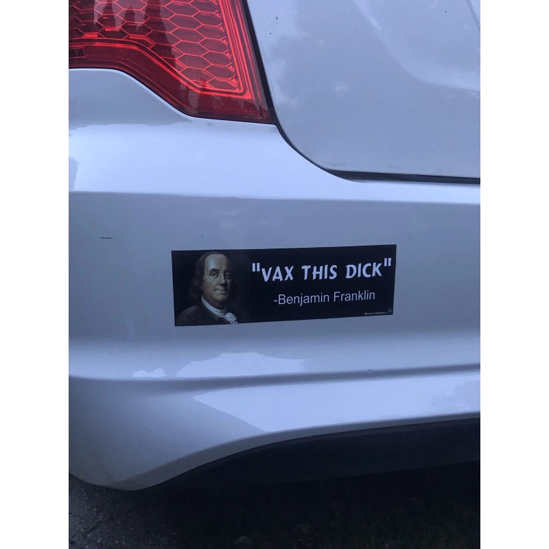 Revere Stickers Vax This Benjamin Franklin Bumper Sticker Decal Funny