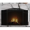 Fire Beauty Fireplace Screen for Wood Burning Fireplace Foldable 3