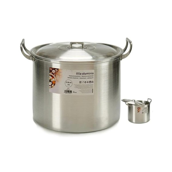 BigBuy Home S3602018 Slow Cooking Pot Aluminium, 15 L, 30 cm, 33 x 27.5 x 37 cm, 37 x 27.5 x 33 cm, Various Materials, Multicoloured