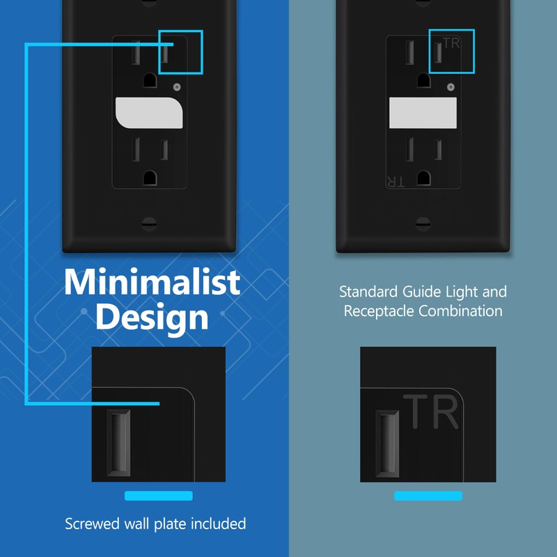 LIDER LED Guide Light Receptacle with Automatic Daylight Sensor and