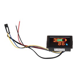 YB28VTM LED Digital Voltmeter Low Power Alarm Battery Indicator Thermometer for 24V Electric Vehicle Golf Carts