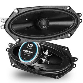 NVX® NSP410 4x10 Car Speakers, 480W Max, 160W RMS, 2-Way Coaxial w/Silk Dome Tweeters & Built-in X-Overs, Easy to Install in Cars/Trucks/Doors (Pair)