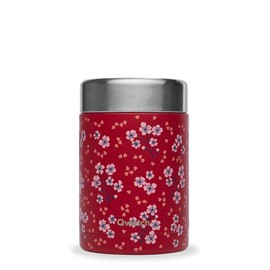 QWETCH - Hanami Red Insulated Lunch Box 600ml Food Grade Stainless Steel Lunch Box for 5 Hours Hot and 7 Hours Cold - BPA Free, Waterproof & Reusable