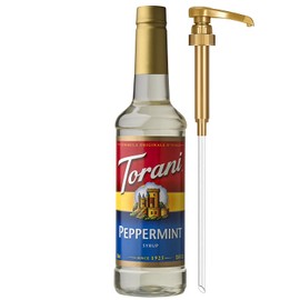 Torani Coffee Syrup, Peppermint Flavored Syrup for Drinks, Pump Included, 25.4 Fl Oz
