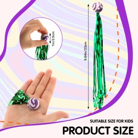 Leyndo 400 Pcs Comet Balls Rubber Bouncy Balls Bulk with Colorful Streamers Mini Ball with Tail for Birthday Party Favors Piñata Goodie Bag Stuffers, Assorted Colors