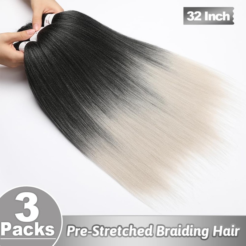 Pre stretched Braiding Hair 32 Inch Braiding Hair Extensions Hot