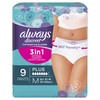 Always Discreet Incontinence Underware, Plus Medium, 9 Pack