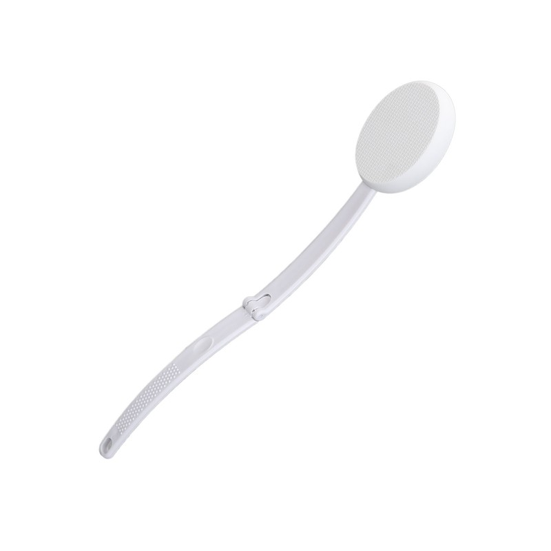 Folding Curved Handle Bath Brush with 2 Heads Anti Slip
