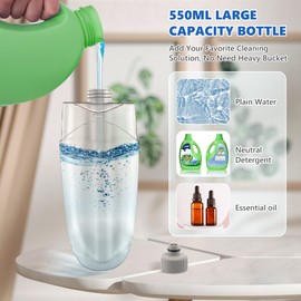 Spray Mops for Floor Cleaning - BPAWA Microfiber Floor Mop Flat Wet Mop Dry Dust Mop for Hardwood Laminate Wood Tile Vinyl Kitchen Bathroom Floors with 4 Washable Pads Reusable 550ML Refillable Bottle