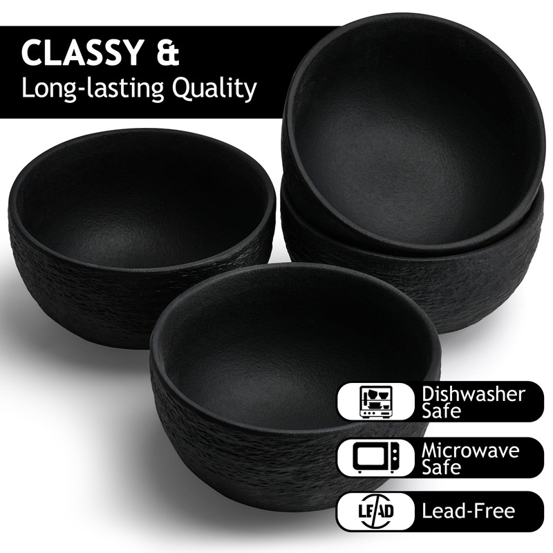 MIAMIO – 25.5 Oz Set of 4 Ceramic Bowls –