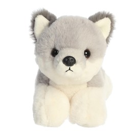 Aurora® Adorable Mini Flopsie™ Wolf Pup Stuffed Animal - Mini Companions Ready for Playful Adventures - for Kids All Ages, Toddlers, Adults, and Families - Gray 8 Inches