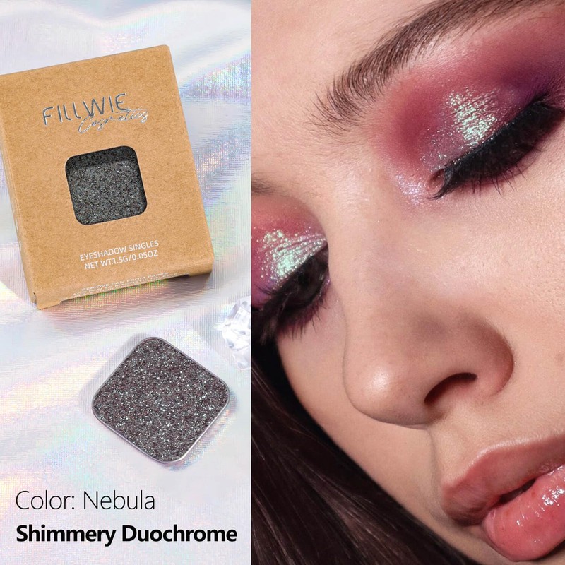 Chameleon Single Eyeshadow, Pressed Powde, Square Pan, Fits Magnetic Palettes,High