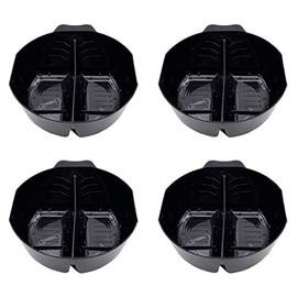 Colortrak Stackable Double Color Bowl (4 Pack), With Divider Perfect for Double Process Color, Measurement Markings Inside Bowl, Stackable for Storage