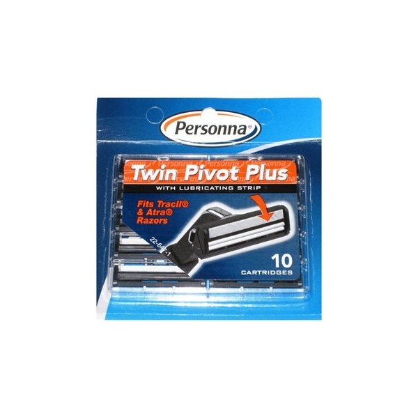 30 Personna Twin Pivot Plus Cartridges with Lubricating Strip for