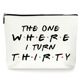 ZYQFN Thirty Makeup Bag Cosmetic Bag, 30th Birthday Mothers Day Christmas Gifts For Women Mom Friends Sister Wife Aunt Daughter Teacher Coworker. (025)