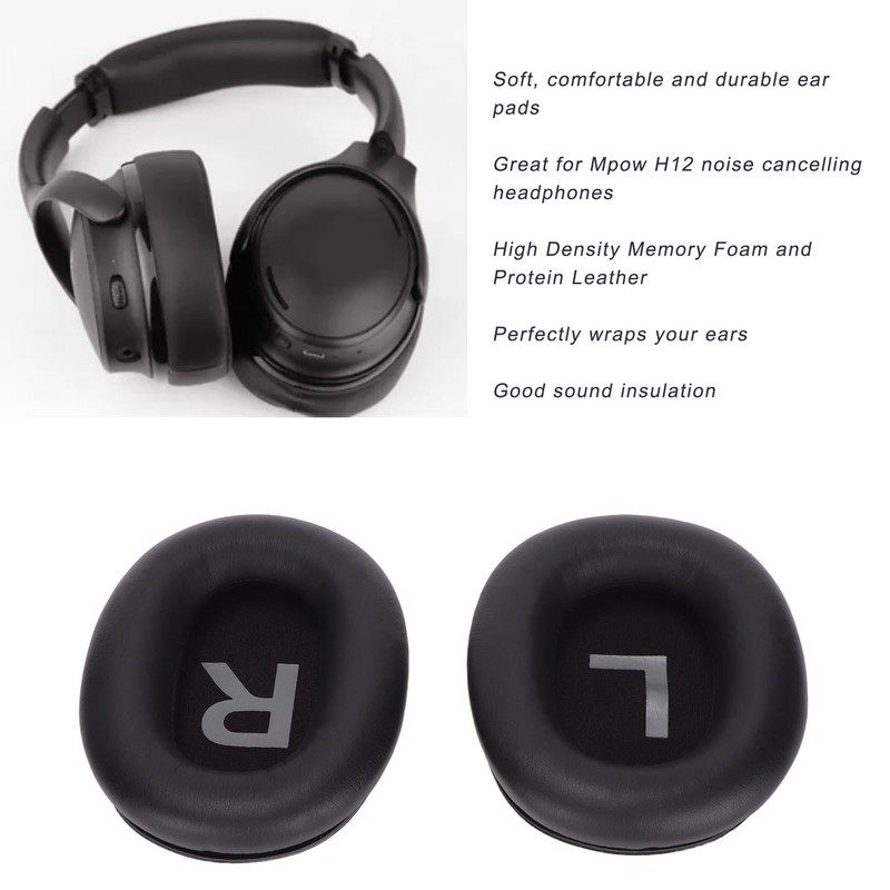 Headphone Ear Pads Protein Leather Replacement Ear Cushions for Mpow