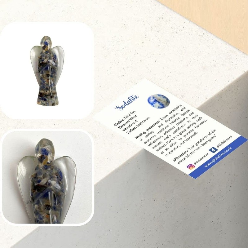 Orgonite Angel, 5x3cm, Sodalite
