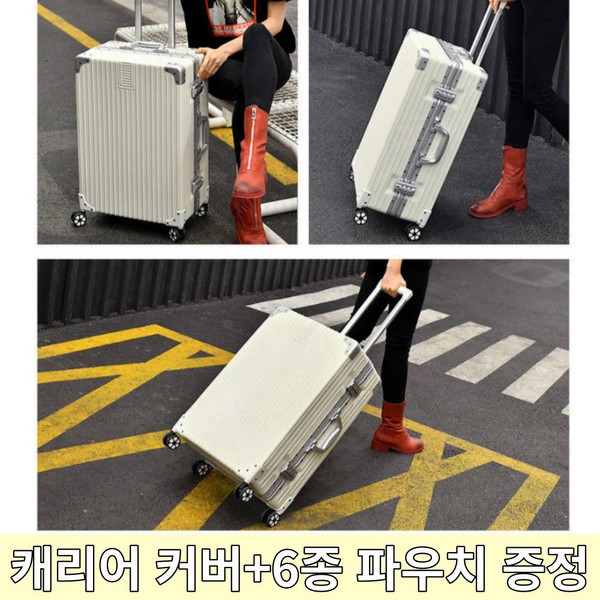 Carrier 26-inch hard case, including 6 types of carrier cover pouches, silver / 캐리어26인치 하드케이스 캐리어커버 파우치6종 포함, 실버