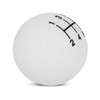 Modern Billet Retro Style 5-Speed Shift Knob; White Compatible with