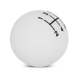 Modern Billet Retro Style 5-Speed Shift Knob; White Compatible with Ford Mustang 2005-2010