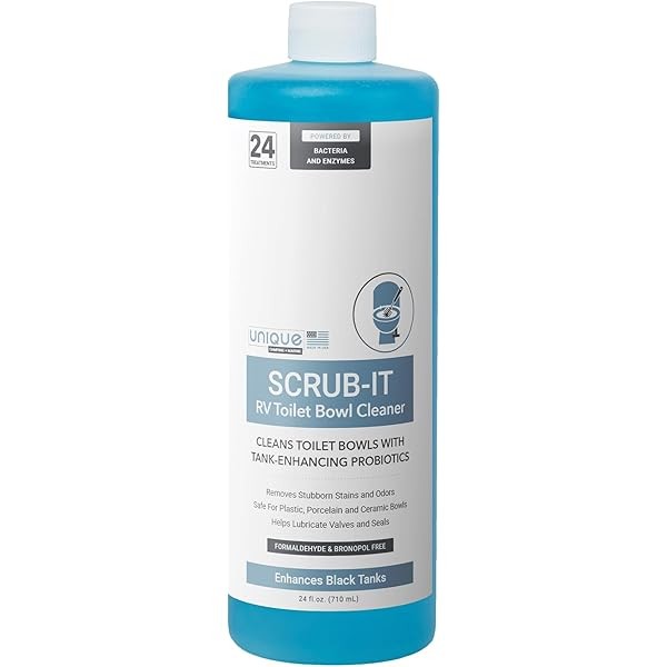 Unique Scrub-It RV Toilet Bowl Cleaner Liquid - Helps Remove