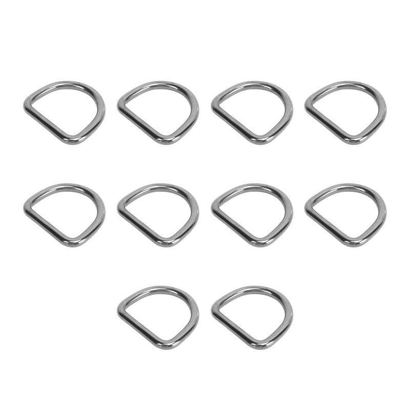 10pcs 316 Stainless Steel D Ring Semi Circular Welded D
