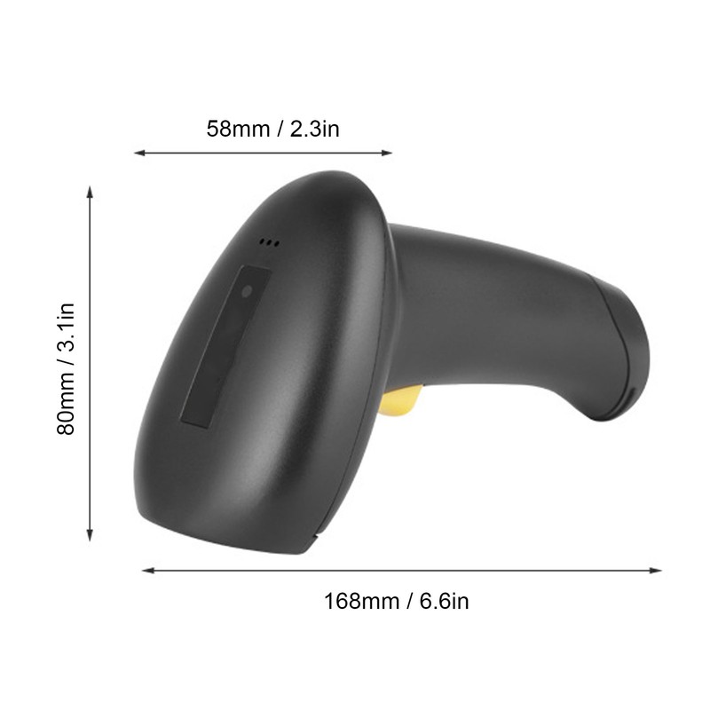 Wireless Barcode Scanner 3 in 1 USB Wired Handheld ABS