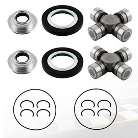 NBWIYQP Front Axle Seal And Greaseable U Joint Kit Fits Ford F250 F350 2005-2015 Superduty Single And Dual Rear Wheel 4x4 Trucks Replaces 2017426 2014835 54983 SPL55-3X 25-332X