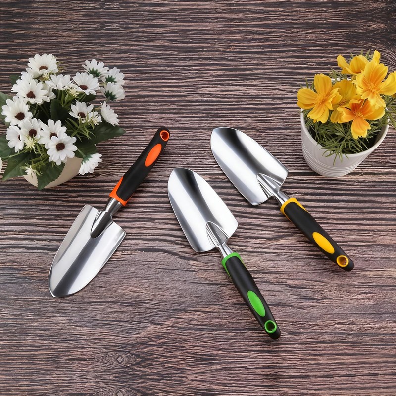 Patioer Garden Shovel Hand Trowel Cast-Aluminum Heavy Duty Mini Shovel