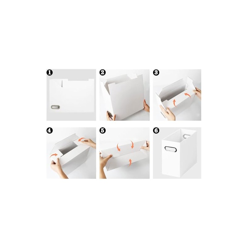 TOCHOVK File Organizer, 2Pcs Cardboard Folder Organizer, Foldable Hanging Folder