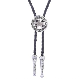 Zac's Alter Ego Vintage Star Western/Cowboy/Rodeo PU Bolo Tie