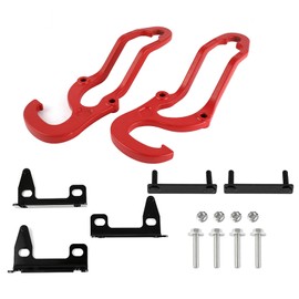 AUTOMUTO Heavy Duty New Front Tow Hooks Compatible with 2009-2010 for Dodge for Ram 2500, 2011-2019 for Ram 1500, 2011-2019 for Ram 2500, 2011-2019 for Ram 3500 Replace 82210967 68196982AA,Red