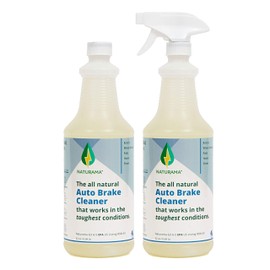 Naturama Brake Parts Cleaner, All Natural Auto Brake/Rotor Cleaner, Eco-Friendly EPA Registered. Made in the U.S (32 oz 2 Pack)