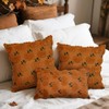 MEHOFOND Fall Pillow Covers 18x18 Set of 2 3D Embroidered