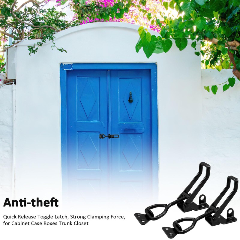 4Pack Adjustable Black Toggle Clamp Latch,(4003) Heavy Duty 1320 lbs