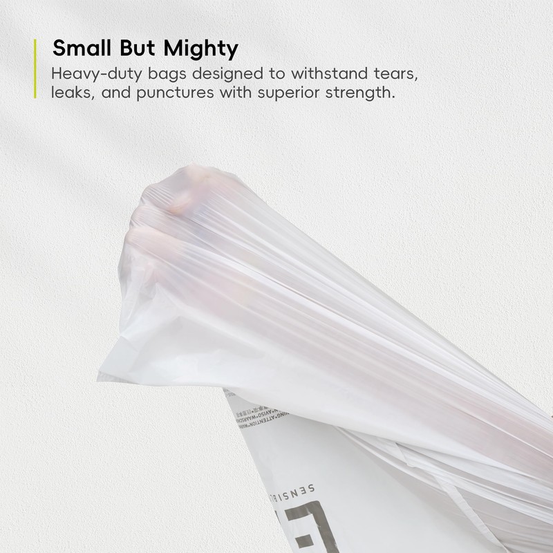 EKO Easy-Dispense Roll 80 Count Extra-Strong Drawstring Small Trash Bag,