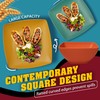 Teivio 48-piece Wheat Straw Square Dinnerware Set for 12, Unbreakable