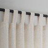VOILYBIRD Natural Linen Semi Sheer Curtains Tab Top (Natural, 52"