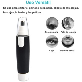 Cortapelos Nariz y Oreja, Sendowtek Maquina para Nariz, Nose Trimmer Recortadora de Vello Nasal, Depiladora Electrica Facial con Alta Velocidad y Hojas de Acero Inoxidable de Diseño Lavable Cabeza Desmontable