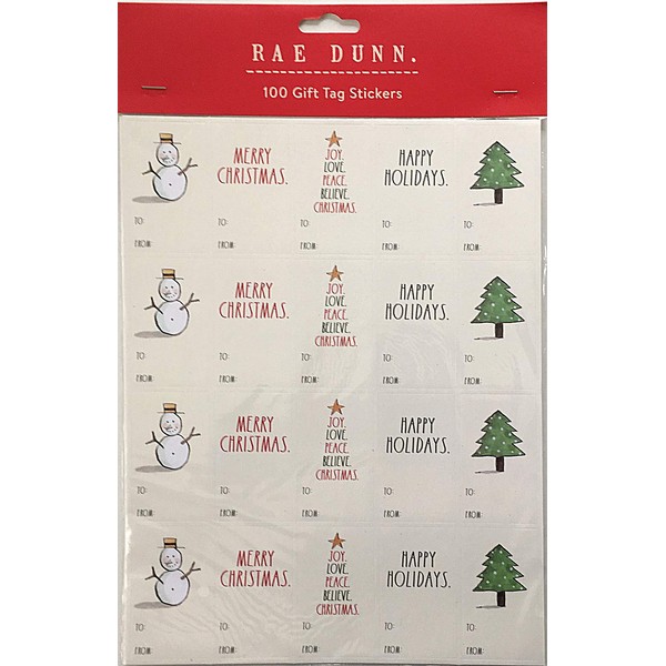 Rae Dunn 100 Christmas Gift Tags