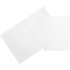 JAM PAPER Premium Matte Cardstock Twin Pocket Folders - White