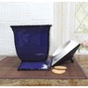 ACK Tuscany Hand Painted Ruffle Purple Cookie Jar, Ceramic Cookie