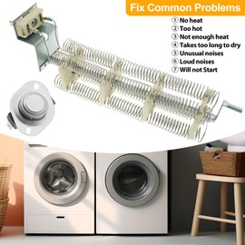 Dryer Heating Element and L248-80 High Limit Thermostat by SupHomie - Compatible with Maytag PYE2300AYW, Maytag PYET344AYW, Maytag PYET244AYW, Admiral ADE7000AYW