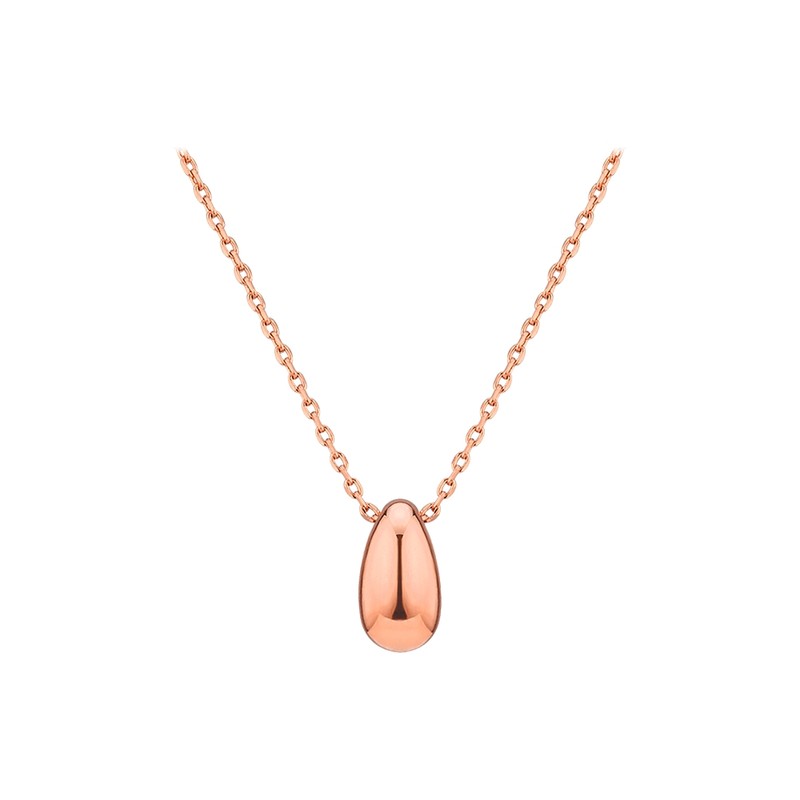 Gold&Deer 14KGP Curve Volume Water Drop Necklace Yellow Gold /